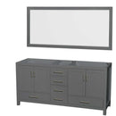 Sheffield 72 Inch Double Bathroom Vanity in Dark Gray - 4