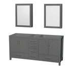 Sheffield 72 Inch Double Bathroom Vanity in Dark Gray - 6