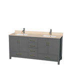 Sheffield 72 Inch Double Bathroom Vanity in Dark Gray - 39