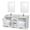 Sheffield 72 Inch Double Bathroom Vanity in White - 68