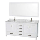 Sheffield 72 Inch Double Bathroom Vanity in White - 71