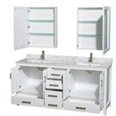 Sheffield 72 Inch Double Bathroom Vanity in White - 76