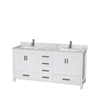 Sheffield 72 Inch Double Bathroom Vanity in White - 77