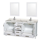 Sheffield 72 Inch Double Bathroom Vanity in White - 8