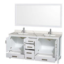 Sheffield 72 Inch Double Bathroom Vanity in White - 11
