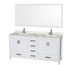 Sheffield 72 Inch Double Bathroom Vanity in White - 10