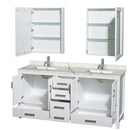 Sheffield 72 Inch Double Bathroom Vanity in White - 14