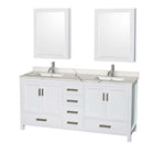 Sheffield 72 Inch Double Bathroom Vanity in White - 13