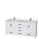 Sheffield 72 Inch Double Bathroom Vanity in White - 5