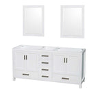 Sheffield 72 Inch Double Bathroom Vanity in White - 2