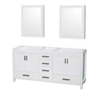 Sheffield 72 Inch Double Bathroom Vanity in White - 4
