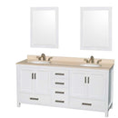 Sheffield 72 Inch Double Bathroom Vanity in White - 20