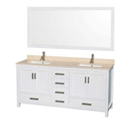 Sheffield 72 Inch Double Bathroom Vanity in White - 39