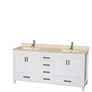 Sheffield 72 Inch Double Bathroom Vanity in White - 45