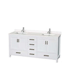 Sheffield 72 Inch Double Bathroom Vanity in White - 79