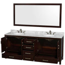 Sheffield 80 Inch Double Bathroom Vanity in Espresso - 43
