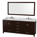 Sheffield 80 Inch Double Bathroom Vanity in Espresso - 42