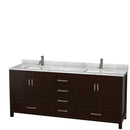 Sheffield 80 Inch Double Bathroom Vanity in Espresso - 63