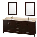 Sheffield 80 Inch Double Bathroom Vanity in Espresso - 23