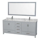 Sheffield 80 Inch Double Bathroom Vanity in Gray - 49