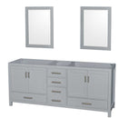 Sheffield 80 Inch Double Bathroom Vanity in Gray - 2