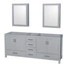 Sheffield 80 Inch Double Bathroom Vanity in Gray - 4
