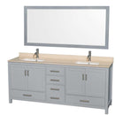 Sheffield 80 Inch Double Bathroom Vanity in Gray - 31