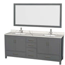 Sheffield 80 Inch Double Bathroom Vanity in Dark Gray - 15