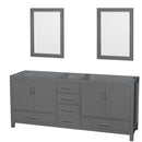 Sheffield 80 Inch Double Bathroom Vanity in Dark Gray - 2