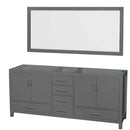 Sheffield 80 Inch Double Bathroom Vanity in Dark Gray - 4