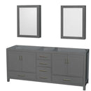 Sheffield 80 Inch Double Bathroom Vanity in Dark Gray - 6
