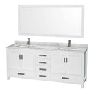 Sheffield 80 Inch Double Bathroom Vanity in White - 69