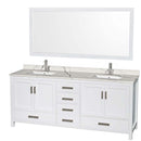 Sheffield 80 Inch Double Bathroom Vanity in White - 10