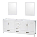 Sheffield 80 Inch Double Bathroom Vanity in White - 2