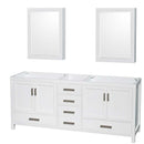 Sheffield 80 Inch Double Bathroom Vanity in White - 4