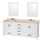 Sheffield 80 Inch Double Bathroom Vanity in White - 20