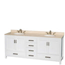 Sheffield 80 Inch Double Bathroom Vanity in White - 30