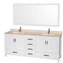 Sheffield 80 Inch Double Bathroom Vanity in White - 39
