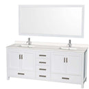 Sheffield 80 Inch Double Bathroom Vanity in White - 82