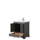 Deborah 30 Inch Single Bathroom Vanity in Dark Gray - 8