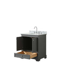 Deborah 30 Inch Single Bathroom Vanity in Dark Gray - 19