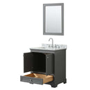 Deborah 30 Inch Single Bathroom Vanity in Dark Gray - 34