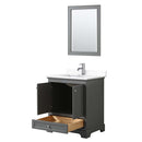 Deborah 30 Inch Single Bathroom Vanity in Dark Gray - 46