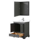 Deborah 30 Inch Single Bathroom Vanity in Dark Gray - 50