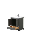 Deborah 30 Inch Single Bathroom Vanity in Dark Gray - 43