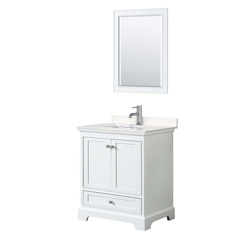 Deborah 30 Inch Single Bathroom Vanity in White - 10