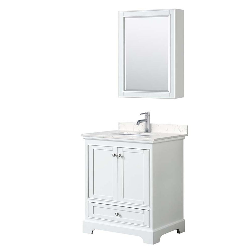 Deborah 30 Inch Single Bathroom Vanity in White - 14