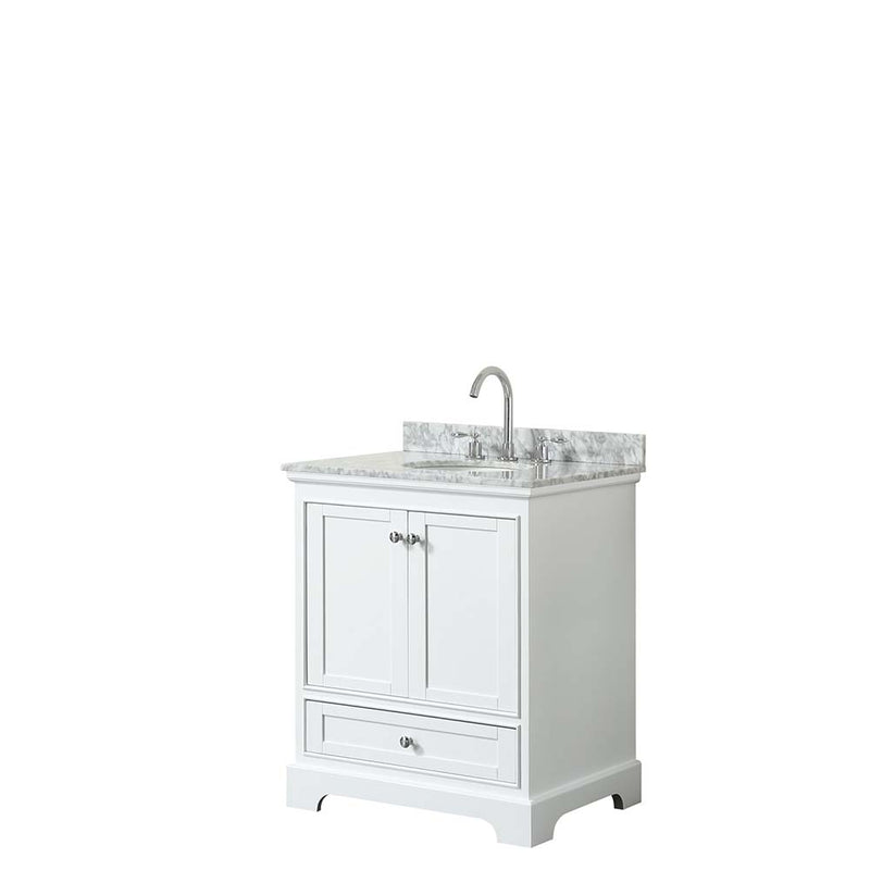Deborah 30 Inch Single Bathroom Vanity in White - 18