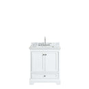 Deborah 30 Inch Single Bathroom Vanity in White - 32