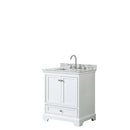Deborah 30 Inch Single Bathroom Vanity in White - 30